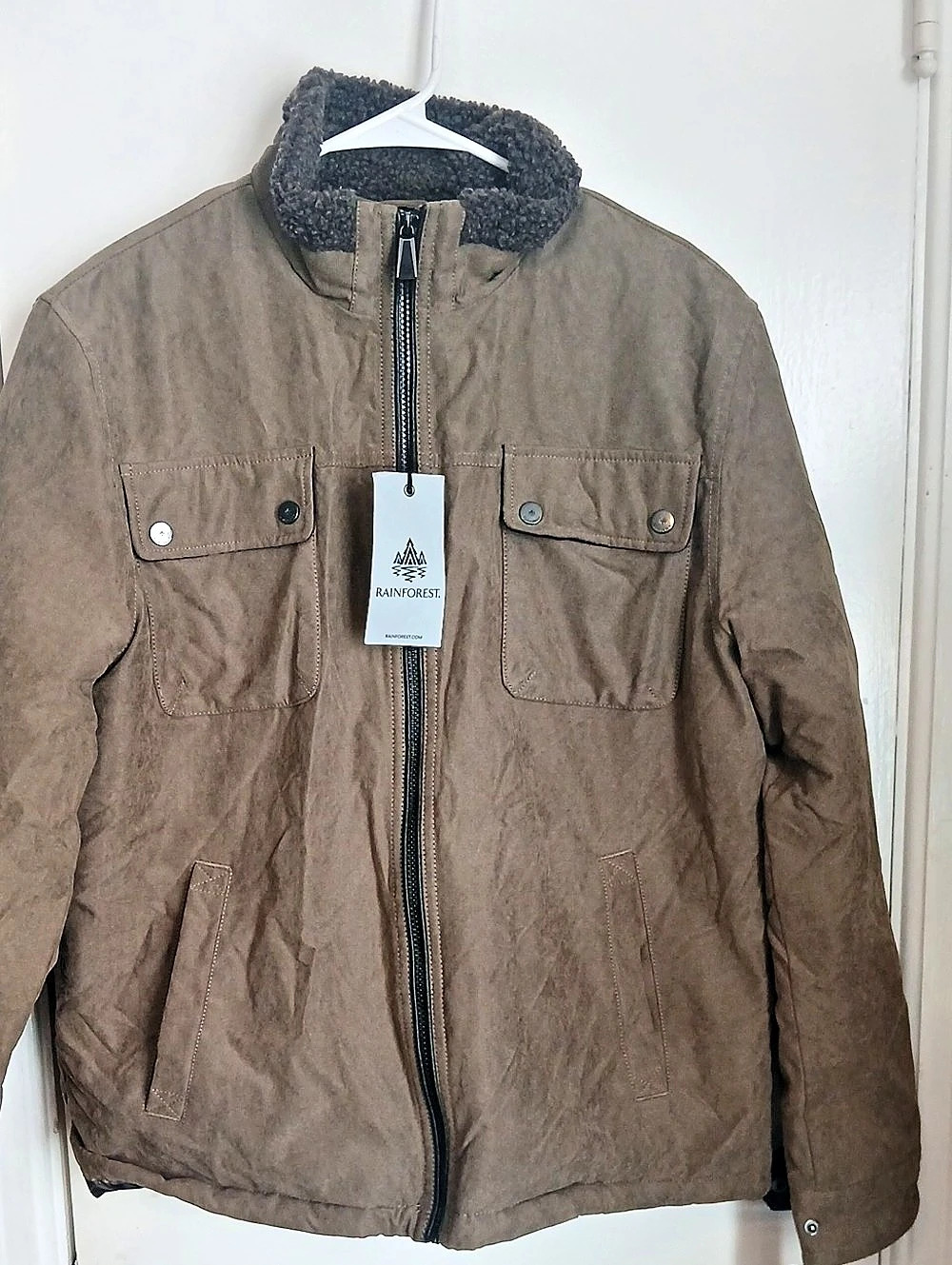 Rainforest RF2203 Brown Plaid Jacket Size Small NWT